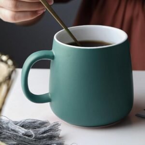 coffee mug matte green colour