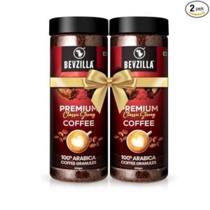 Bevzilla 400 Gram (200GMx2) Classic Instant Coffee Powder | Arabica Beans | Best For Espresso, Latte & Cappucino| Enjoy Hot & Cold