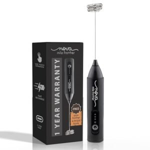 Coffee Frother Electric Rechargeable Coffee Maker Machine for Home Electric Coffee Frother Machine & Milk Whisker with Dual Spring Tech GetSetNova | 1 Year Warranty | Free Recipe Book (Frother)